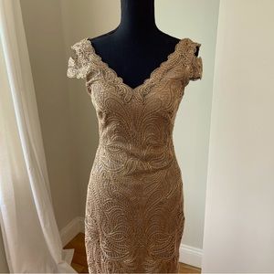 Tadasha Shoji Gold Long Maxi Dress